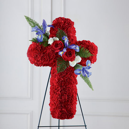 Faithful Hero Floral Cross –  Cornerstone Florals, Katy TX