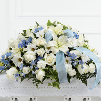 Tender Treasure Casket Spray –  Cornerstone Florals, Katy TX
