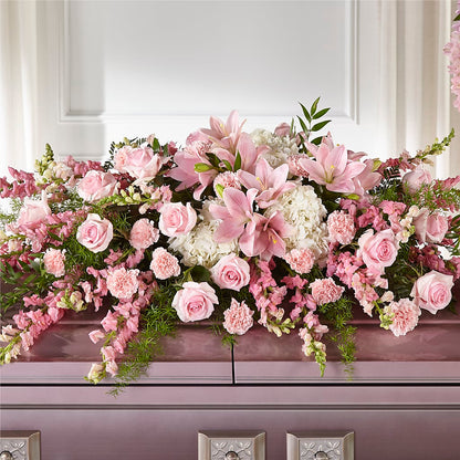 Life & Remembrance Casket Spray –  Cornerstone Florals, Katy TX