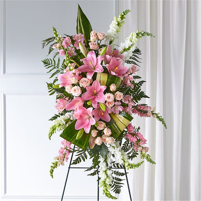 Elegant Embrace Standing Spray –  Cornerstone Florals, Katy TX