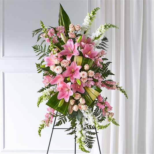 Elegant Embrace Standing Spray –  Cornerstone Florals, Katy TX