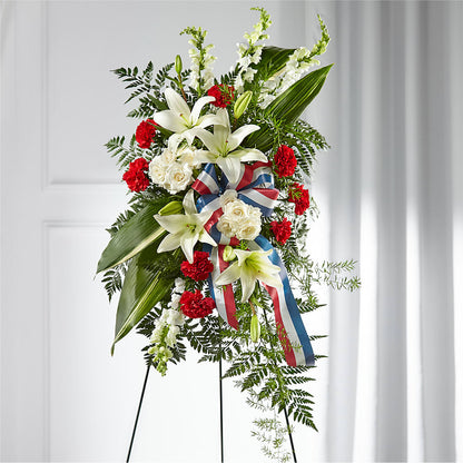 Stars of Life Standing Spray –  Cornerstone Florals, Katy TX