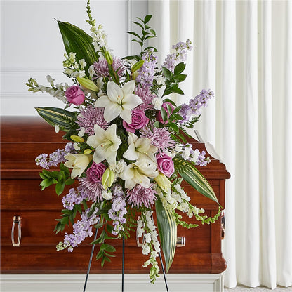 Grateful Hearts Standing Spray –  Cornerstone Florals, Katy TX