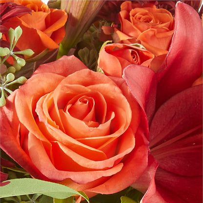 Crimson Leaves Bouquet –  Cornerstone Florals, Katy TX