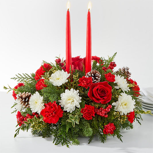 Holiday Soiree Centerpiece –  Cornerstone Florals, Katy TX